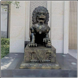 門口銅獅子擺件 門口銅獅子擺件