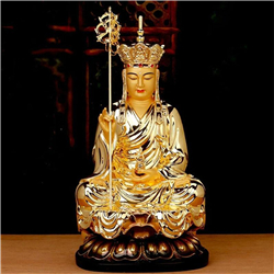 純銅鎏金地藏王菩薩 純銅鎏金地藏王菩薩