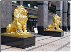 門口鎏金銅獅子 門口鎏金銅獅子