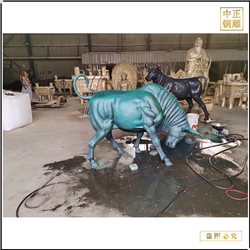 工廠批發純銅牛擺件