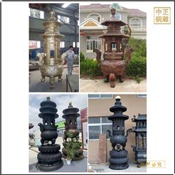 鑄造長(zhǎng)方形帶蓋銅香爐 鑄造長(zhǎng)方形帶蓋銅香爐