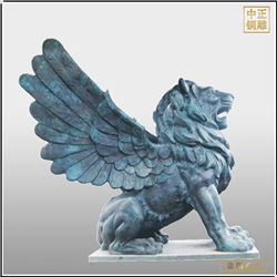 帶翅膀的銅雕飛獅 帶翅膀的銅雕飛獅
