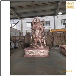 供奉韋陀銅佛像擺件 供奉韋陀銅佛像擺件