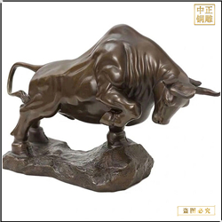 華爾街銅牛雕塑生產廠 5米開荒銅牛雕塑定制