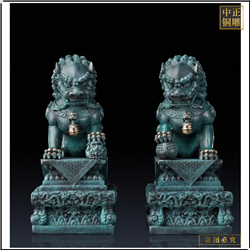 青銅故宮獅子制作 青銅故宮獅子制作