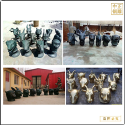 各種十二生肖銅雕塑批發