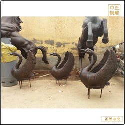 草坪商場銅天鵝擺件鑄造 草坪商場銅天鵝擺件鑄造