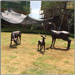 一家三口銅鹿雕塑 一家三口銅鹿雕塑