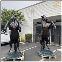 一對(duì)景觀銅馬雕塑 一對(duì)景觀銅馬雕塑