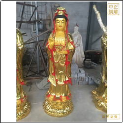 鑄銅關公 站像觀音菩薩銅像