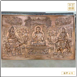 寺廟銅浮雕壁畫(huà)墻