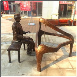 彈琴人物雕塑 彈琴人物雕塑