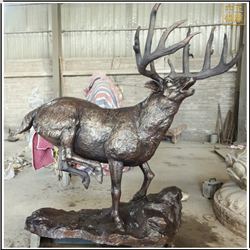 室外大型奔跑的銅鹿雕塑 室外大型奔跑的銅鹿雕塑