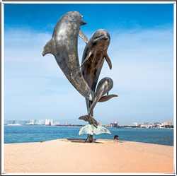 園林海豚雕塑 園林海豚雕塑